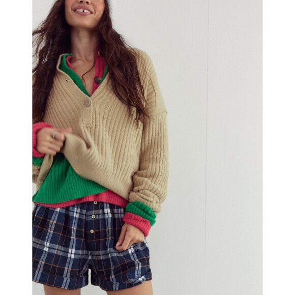 🎉LAST CHANCE🎉 FREE PEOPLE Cocoa Henley / Sugar Cookie - Picture 6 of 9